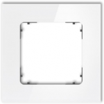 Karlik Elektrotechnik 0-28-IRSK-1 ICON Universalus vienas kvadratinis rėmas - stiklo efektas (rėmas: baltas dugnas: grafito matinis) 0-28-IRSK-1