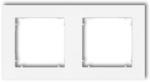 Karlik Elektrotechnik 25MR-2 MINI Universalus dvigubas rėmas pagamintas i&scaron; plastiko, matinės baltos spalvos, 25MR-2