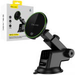 Oem Blavec Car holder BHC-04A Qi2.2 25W magnetic with induction charging to windshield and dashboard (BHC04A-MWIB) juodas