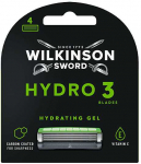 Wilkinson Sword Hydro 3 Juodas Edition replacement heads 4 pcs skustuvo galvutė Vyrams
