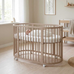 Children s growing 3-in-1 oval cot + mattress New Baby cashmere color