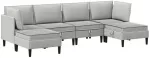 Sofa Svetainės baldų komplektas 6 vnt. &Scaron;viesiai pilka Audinys