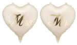 Party Deco &Scaron;irdies formos folijos balionas &bdquo;Mr & Mrs&ldquo;, 35 cm