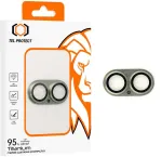Apsauginis stiklas Tel Protect 95% AR+AF Full Metal Camera Protector on camera skirta iPhone 17 žalias (camera island)