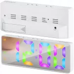 Strado Žadintuvas elektroninis skaitmeninis LED 24 val. garsus žadintuvas snaudimo temperatūra, baltas
