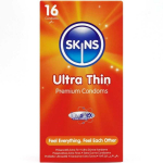 Skins Ultra Thin Premium Latex Condoms 16-Pack Vanilla Scented 180mm