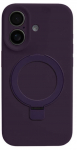 Evelatus iPhone 16 Premium MagSafe ar statīvu Soft Touch Silikona Vāciņ&scaron; Purpura
