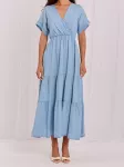 Suknelė Italy Moda Sukienka-IT-SK-A8098TSNZ.93-&scaron;viesiai mėlyna
