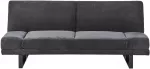 Beliani I&scaron;tižama sofa dviems YORK &scaron;enilinė, juoda