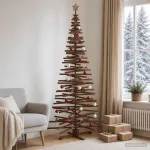 Medinė Kalėdų eglutė KOTKA 240 cm Pu&scaron;ies medienos masyvas