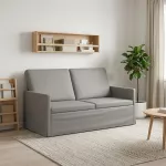 Dviejų vietų sofa &Scaron;viesiai pilka 150 x 81 x 82 cm Aksomas
