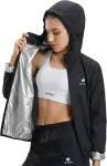 HOTSUIT moteri&scaron;kas sportinis saunos kostiumas, juodas, 3XL H2214032-BLK2-3XL