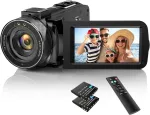 Vaizdo kamera 1080p 30fps 36mp tinklara&scaron;čių kamera, skirta &bdquo;youtube&ldquo;, skaitmeninė vaizdo kamera su Ir naktiniu matymu, 3,0 colių Ips ekranas, 16x skaitmeninis priartinimas, skaitmeninis fotoaparatas su nuotolinio valdymo pulteliu, 2
