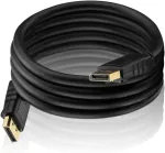 Purelink Pi5000-100 Displayport jungties kabelis (4k Ultrahd (2160p), Ethernet), Displayport ki&scaron;tukas (20 kontaktų) į Displayport ki&scaron;tuką (20 kontaktų), sertifikuotas, 10.0m, juodas