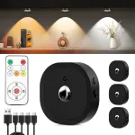 Silrives led spintelių ap&scaron;vietimas su nuotolinio valdymo pulteliu, belaidis, usb įkraunamas ta&scaron;kinis akumuliatorius, 3 &scaron;viesos spalvos, spintelių ap&scaron;vietimas, led akumuliatorius, reguliuojamas, netiesioginis ap&scaron;vietimas po spintele virtuvėje