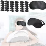 30x akių rai&scaron;tis miegui, juoda pritemdanti unisex satino kaukė