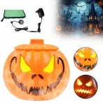 Halloween dūmų generatorius su moliūgu 12 led diodų dūmų ma&scaron;ina
