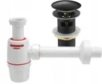 Hydro-era praustuvo sifonas Wirquin Neo Air + juodas Click Clack kam&scaron;tis su persipylimu