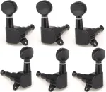 Musiclily 3+3 gitaros uždari derintuvai su inksto formos mygtukais, juodi