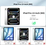 Easyacc dėklas, skirtas Ipad Pro 13 M4 (2024), plonas folio stovas, apsauginis plan&scaron;etinio kompiuterio dėklas, daugia kampų žiūrėjimo - juodas