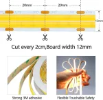 Goming 24 V 10 m dvigubos eilės Cob Led juosta &scaron;iltai balta 3000 K Led juosta 600 Led/m Led juosta lipni Cri 93+ didelis ry&scaron;kumas 20000 lm ne vandeniui atspari Ip20 namų dekoravimui (maitinimo &scaron;altinis neįtrauktas)