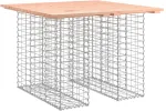 Sodo stalas, gabiono dizainas, 100x102x72 cm, Douglas medienos masyvas