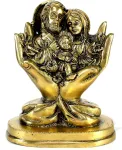 Stonkraft - 14 cm žalvaris - Marija, Juozapas ir Jėzus Kristus - Jėzaus &scaron;eima rankose - stabas Murti statulos skulptūros figūrėlė