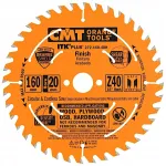 Cmt pjovimo diskas medienai 160mm, 40 dantų, itin plonas