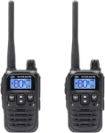 2 ne&scaron;iojamų radijo stotelių rinkinys PNI PMR R45 PRO 446MHz, 0.5W, 99 programuojami kanalai, 16 PMR, VOX, TOT, BCL, nuskaitymas, Roger Beep