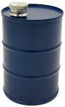 Mėlyna statinės formos metalinė gertuvė, 600 ml