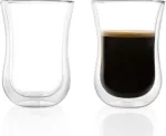 St&ouml;lzle Lausitz Coffee 'n More stiklinių rinkinys, 2 vnt. I Termo stiklinės dvigubomis sienelėmis, tinkamos kaip arbatos, kapučino ir kavos stiklinės I Latte Macchiato stiklinės dvigubomis sienelėmis - 230 ml