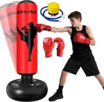 Eqard pripučiamas bokso mai&scaron;as vaikams su pir&scaron;tinėmis, 160 cm bokso mai&scaron;as su stovu karatė, taekwondo, mma treniruotėms, dovana vaikams