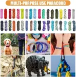 Eubswa Paracord rinkinys, 36 spalvų, 550 nailoninės virvės, skirtos "pasidaryk pats" apyrankėms, &scaron;unų antkakliams, &scaron;unų pavadėliams