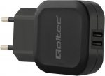 QOLTEC 50186 kintamosios srovės adapteris 17W 5V 3,4A 2xUSB