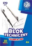 Astra Techninis blokas A4 10k, baltas 170g, 10vnt.