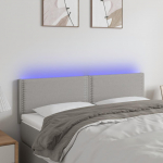 Galvūgalis su LED, &scaron;viesiai pilkas, 144x5x78/88cm, audinys