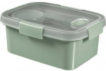 Mikrobangų krosnelė Kelioninis maisto indelis CURVER Smart Eco Line su įrankiais, žalsvos sp., h9 x 20 x 15 cm, 1,2 L