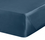 Eurofirany DIVA LINE DINA medvilninio satino paklodė be elastinės gumos, 180 x 210 cm, spalva: tamsiai mėlyna