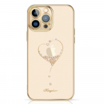 Kingxbar Wish Series silikoninis dėklas su kristalais iPhone 15 Pro - auksinis