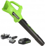 Akumuliatorinis lapų pūstuvas Greenworks G24ABK2; 24 V; 1x2,0 Ah akum.
