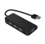 &Scaron;akotuvas (HUB), juodas, 4xUSB-A 3.0