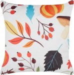 Beliani Lumarko Veliūrinė dekoratyvinė pagalvė rudens motyvais 45 x 45 cm balk&scaron;va VISCARIA!