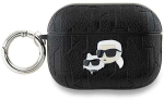 Apple AirPods Pro 2 Karl Lagerfeld Cover Monogram Karl & Choupette Head ausinių dėklas juodos spalvos