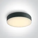 Lubinis &scaron;viestuvas 20W LED plafonas, antracito sp., 3000/4000/6500K, 67498/AN/V