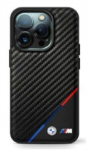 BMW Carbon Tricolor Line MagSafe Apple iPhone 16 Plus - dėklas telefonui juodos spalvos