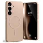 Mercury MagSafe Semi-Silikoninis Samsung Galaxy S24 Plus S926 dėklas telefonui rožinės spalvos sand