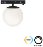 8W LED &scaron;viestuvas į magnetinius bėgelius MICRO MAGNETIC, juodas, 3000K, dimeriuojamas, 4316100
