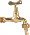 Čiaupas 1/2" i&scaron;or.sr., su i&scaron;ėjimu 3/4" ir jungtim 13mm žarnai Bradas, žalvaris