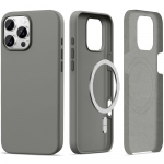 Apple iPhone 16 Pro Max Tech-Protect Silicone MagSafe Clay dėklas telefonui pilkos spalvos