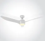 Lubinis &scaron;viestuvas 40W ventiliatorius su dimeriuojamu 22W LED &scaron;viestuvu, baltas, 3000/4000/5500K, 6306/W/V